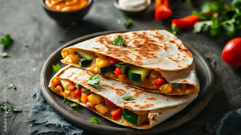 Delicious vegetarian quesadillas recipe kitchen food photography cozy atmosphere close-up culinary delight Delicious vegetarian quesadillas recipe kitchen food photography cozy atmosphere close-up culinary delight