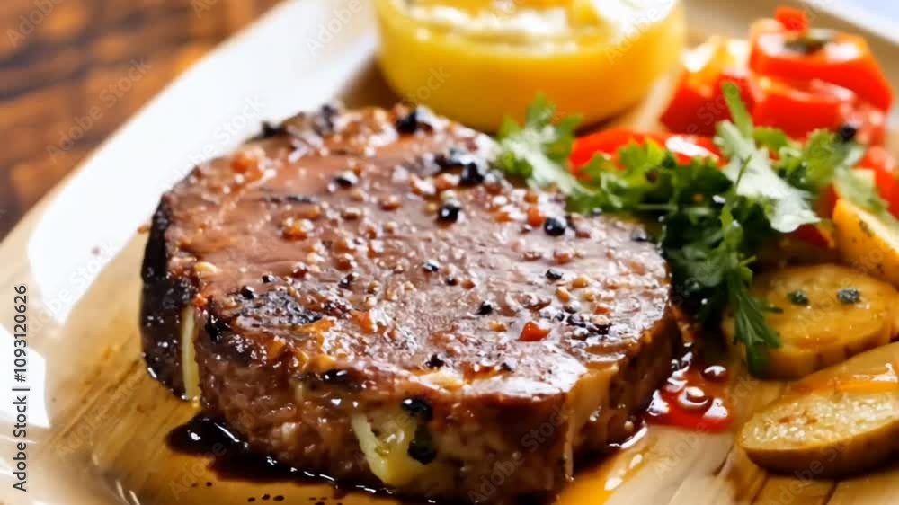 Conceptual video of a steak and knife with blood splattering, promoting vegetarianism and animal rights Conceptual video of a steak and knife with blood splattering, promoting vegetarianism and animal rights