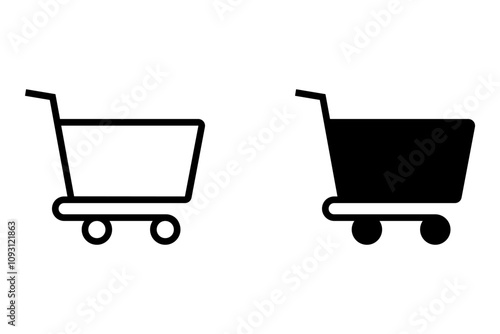 Shopping Cart icon set. for mobile concept and web design. vector illustration on white background