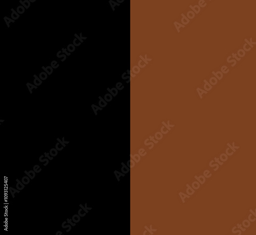 Illustration d'un carré bicolore noir et marron graphique
