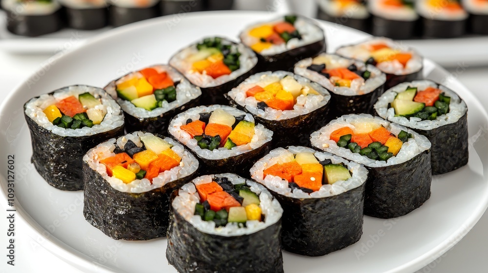 Sushi preparation workshop culinary school food photography bright kitchen close-up culinary arts education Sushi preparation workshop culinary school food photography bright kitchen close-up culinary arts education