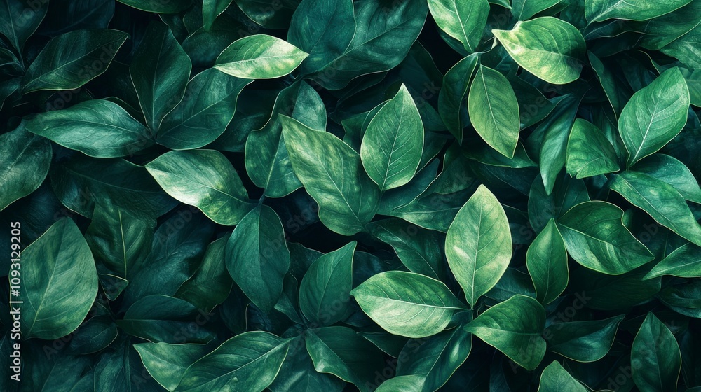 A dense arrangement of vibrant green leaves creates a lush and inviting natural pattern, showcasing the beauty and diversity of plant life in nature. A dense arrangement of vibrant green leaves creates a lush and inviting natural pattern, showcasing the beauty and diversity of plant life in nature.