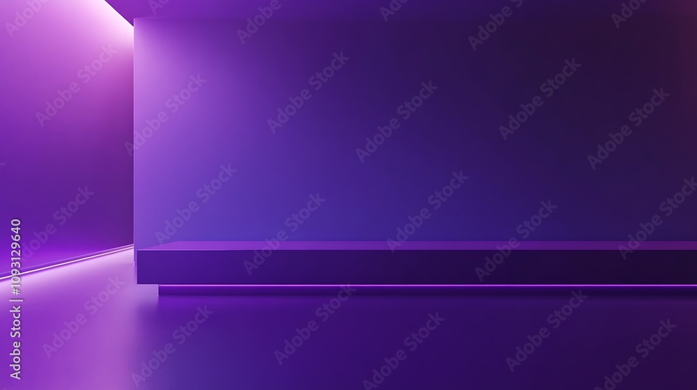 Purple Room Minimalist Platform Display Background Purple Room Minimalist Platform Display Background
