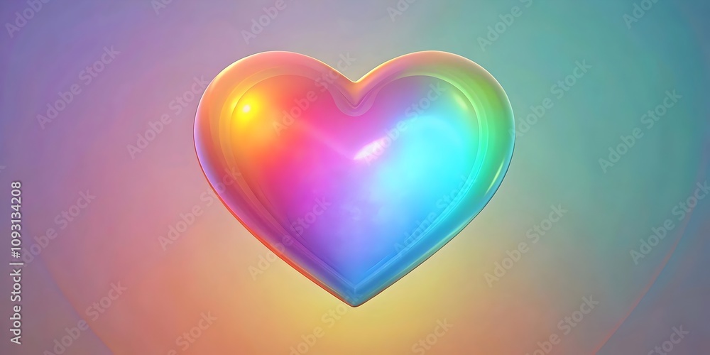 Colorful Shiny Heart Symbolizing Love Unity Emotions Vibrancy Creativity Design Colorful Shiny Heart Symbolizing Love Unity Emotions Vibrancy Creativity Design
