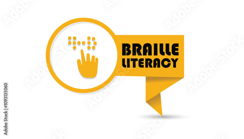 National Braille Literacy Month observed each year during January. Healthcare Medical Awareness concept. Vector template for banner, greeting card, poster with background.