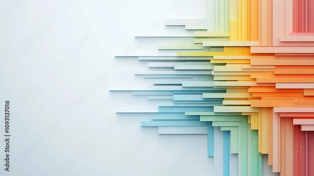 Abstract Vibrant Multicolor Shutter Motif with Sharp Clean Lines Abstract Vibrant Multicolor Shutter Motif with Sharp Clean Lines