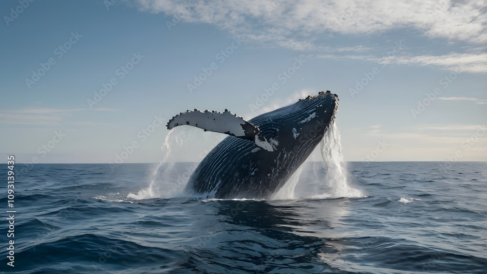 Fototapeta premium Ocean Wildlife Highlight Humpback Whale Breach