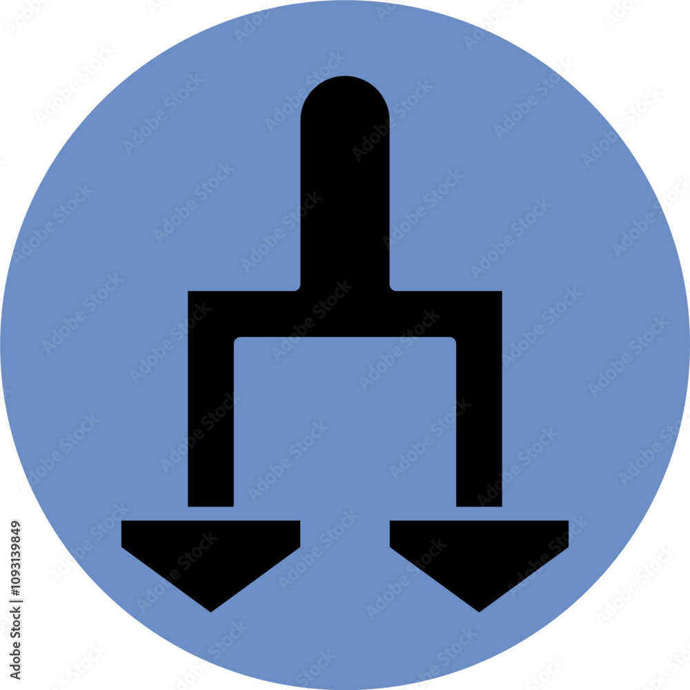 Obraz premium Split Arrow Downicon Design