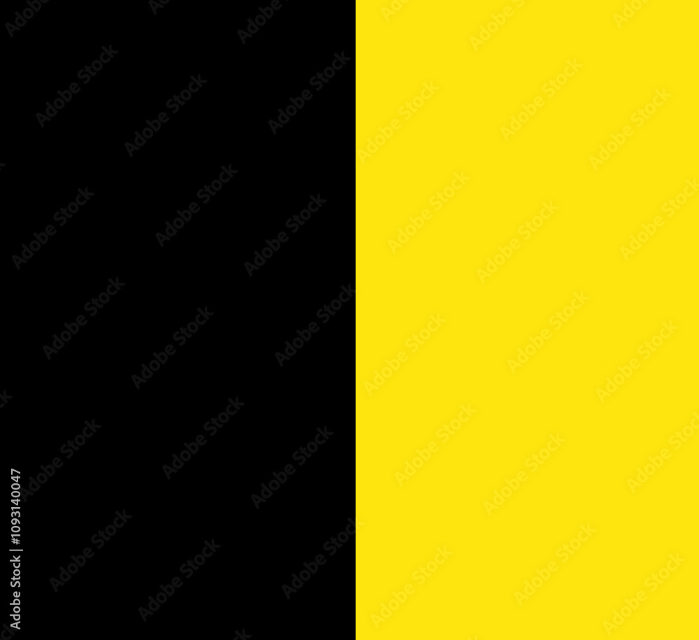 Fototapeta premium Illustration d'un carré bicolore noir et jaune graphique