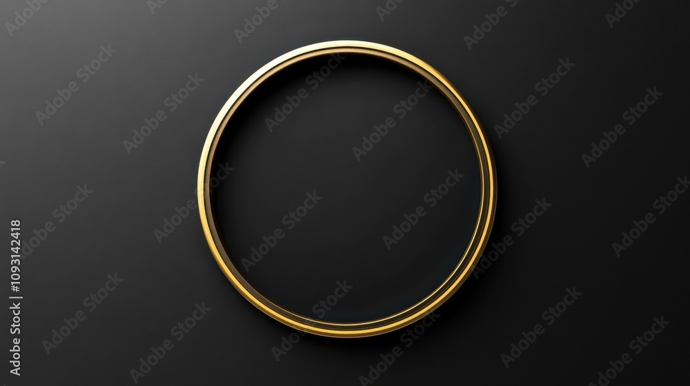 Elegant Circular Gold Frame on Dark Background, Perfect for Showcasing Artwork or Important Memories with a Luxurious Touch and Minimalist Aesthetic Appeal Elegant Circular Gold Frame on Dark Background, Perfect for Showcasing Artwork or Important Memories with a Luxurious Touch and Minimalist Aesthetic Appeal