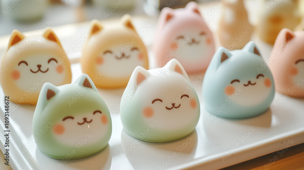 Adorable Cat-Shaped Pastries in a Japanese Setting
Adorable Cat-Shaped Pastries in a Japanese Setting