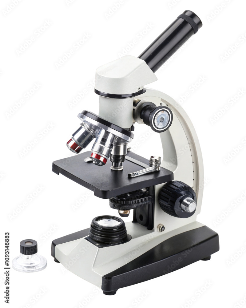 Microscope isolated on transparent background Microscope isolated on transparent background