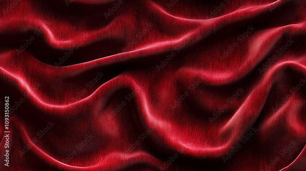 Red velvet fabric