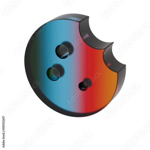 3D Gradient Cookie symbol icons