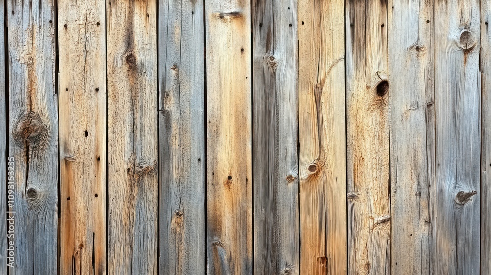 Naklejka premium Rustic Wooden Wall Texture: Awe-Inspiring Weathered Planks