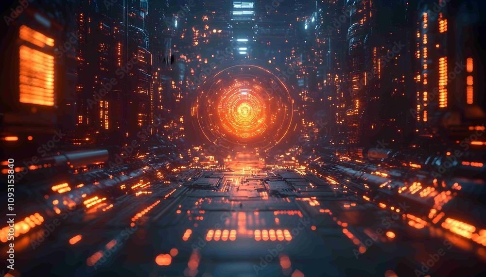 Quantum Fusion: The Heart of Future Technology, visually stunning quantum computer core with glowing superconducting circuits, Quantum Fusion: The Heart of Future Technology, visually stunning quantum computer core with glowing superconducting circuits,