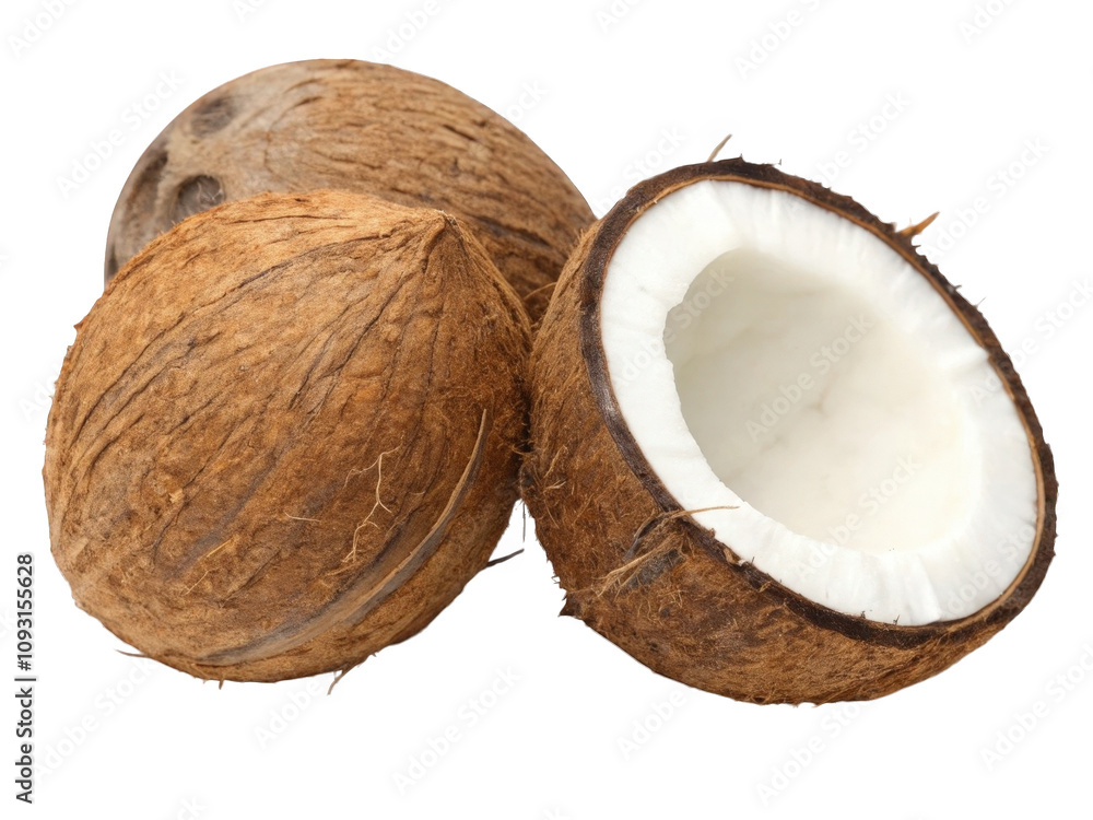 Coconut isolated on transparent background Coconut isolated on transparent background