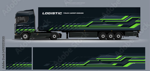 truck and trailer wrap livery design. vector file printing below