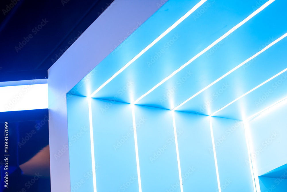 a blue wall with a bright light and a blue background. a blue wall with a bright light and a blue background.