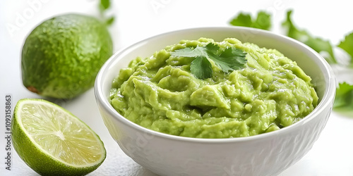 Photo Fresh Guacamole Avocado Lime Cilantro Dip