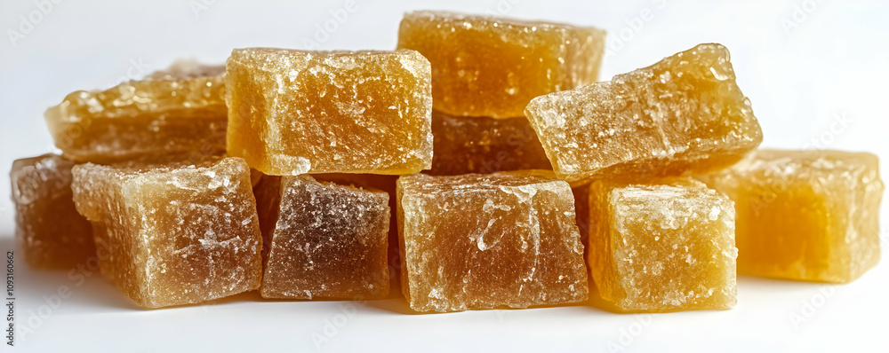 Photo Golden Sweet Cubes Candied Delights Photo Golden Sweet Cubes Candied Delights