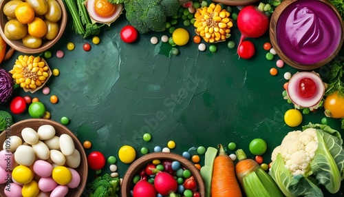 Wallpaper Mural frame made of vegetables Torontodigital.ca