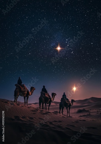 three wise man and three camels