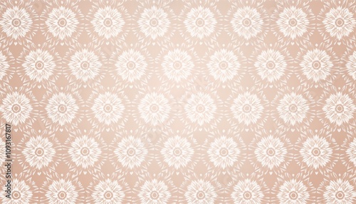 Seamless delicate lace doily texture with realistic patterns in soft natural colors and high resolution
