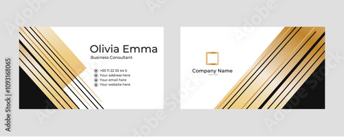 Business card template corporate brand identity design