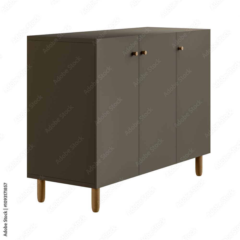 A dark brown cabinet with three drawers and three knobs A dark brown cabinet with three drawers and three knobs