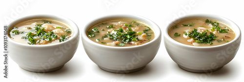 Photo - Trio of Hearty Bean Soup with Parsley Garnish