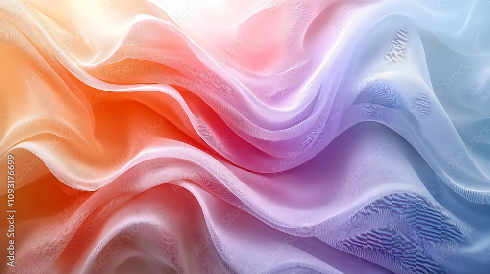 Abstract Background - Flowing Orange Pink Purple Fabric Abstract Background - Flowing Orange Pink Purple Fabric