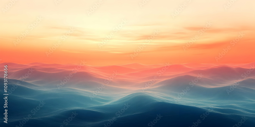 Abstract Background - Ocean Waves at Sunset Abstract Background - Ocean Waves at Sunset
