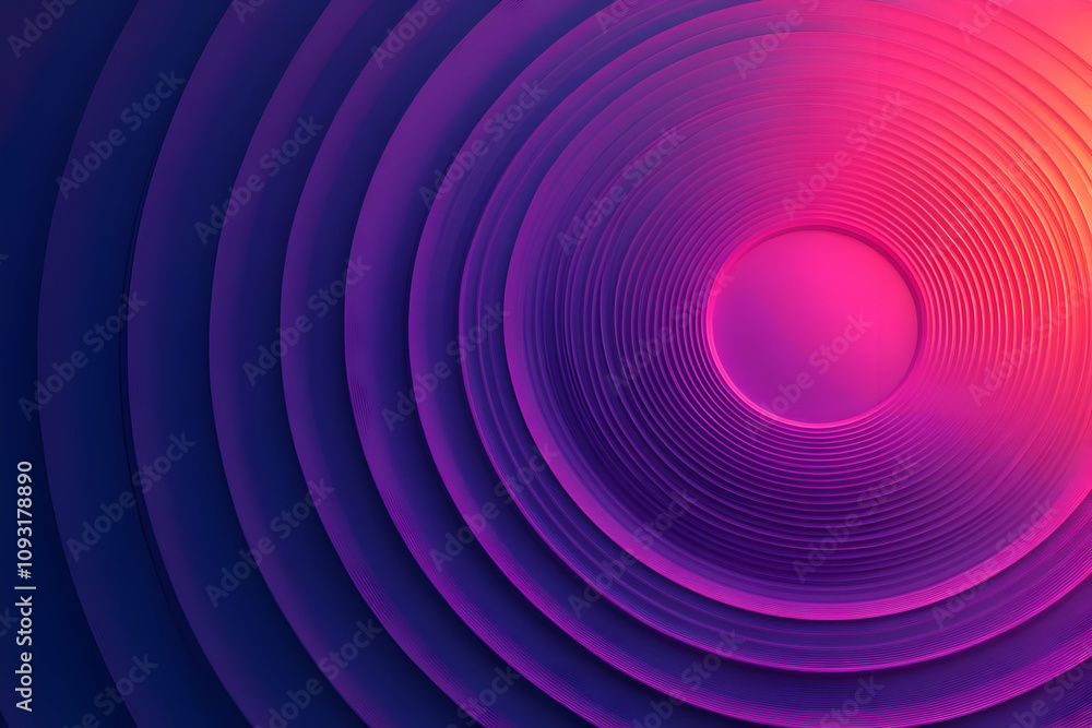 Obraz premium Abstract Background 3D Render Pink Purple Blue Gradient Concentric Circles