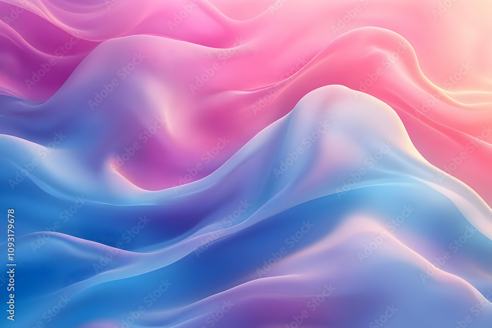 Abstract Background - Pink and Blue Flowing Waves Abstract Background - Pink and Blue Flowing Waves