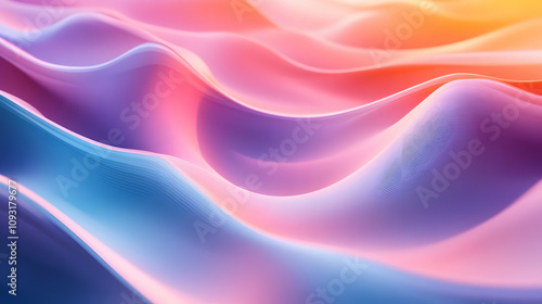 Abstract Background - Flowing Waves of Pastel Colors