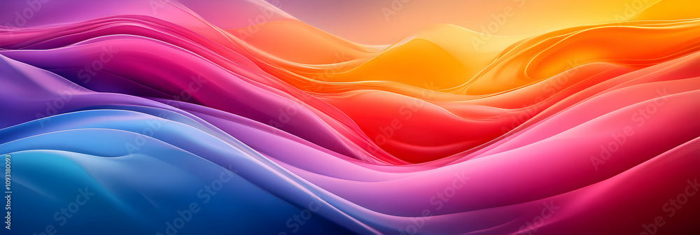 Abstract Background - Colorful Flowing Waves Abstract Background - Colorful Flowing Waves