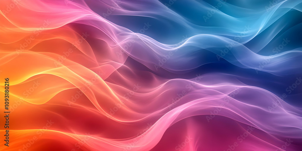 Abstract Background - Flowing Waves of Color Abstract Background - Flowing Waves of Color