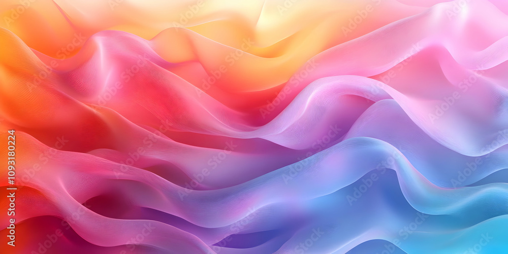 Abstract Background - Flowing Pastel Waves of Color Abstract Background - Flowing Pastel Waves of Color