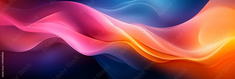 Abstract Background - Colorful Flowing Waves Abstract Background - Colorful Flowing Waves