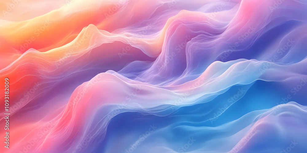 Abstract Background - Flowing Pastel Hues Abstract Background - Flowing Pastel Hues