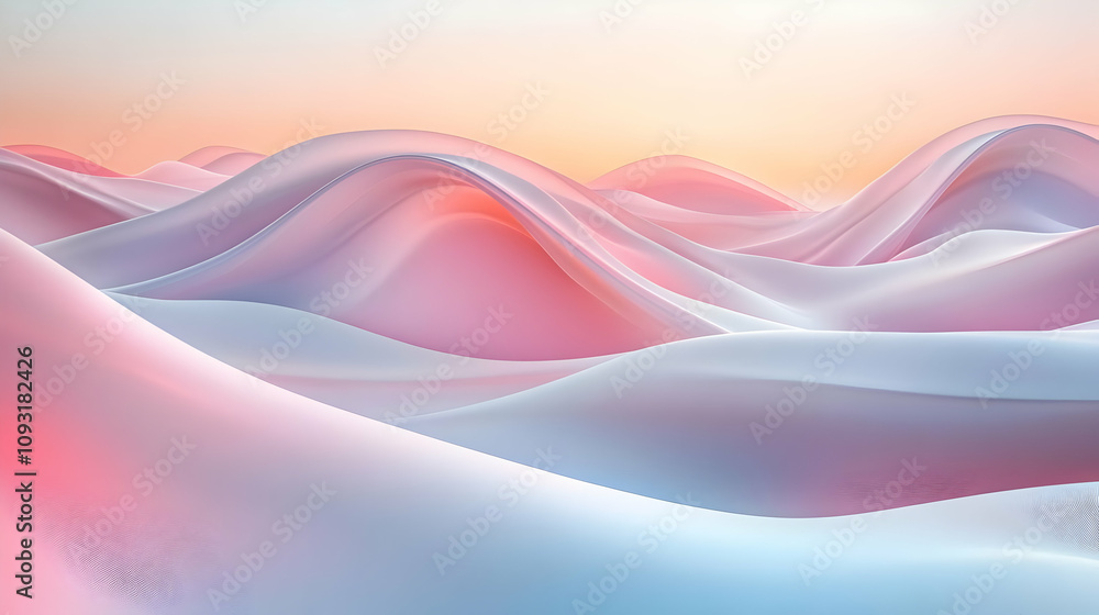 3D Abstract Background Pink and Blue Pastel Waves 3D Abstract Background Pink and Blue Pastel Waves