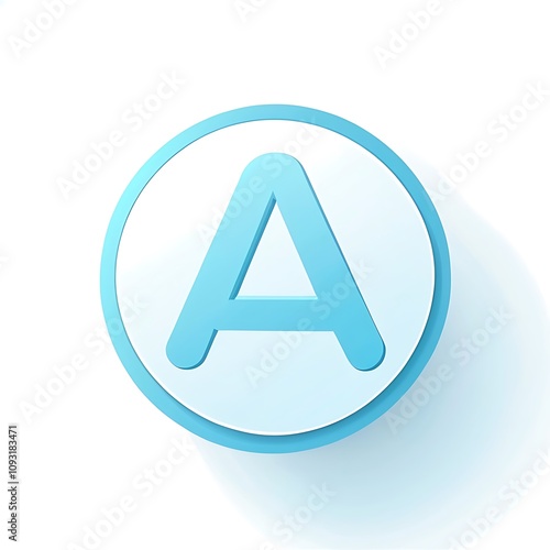 Free Download letter A button icon circle - GFXLoad