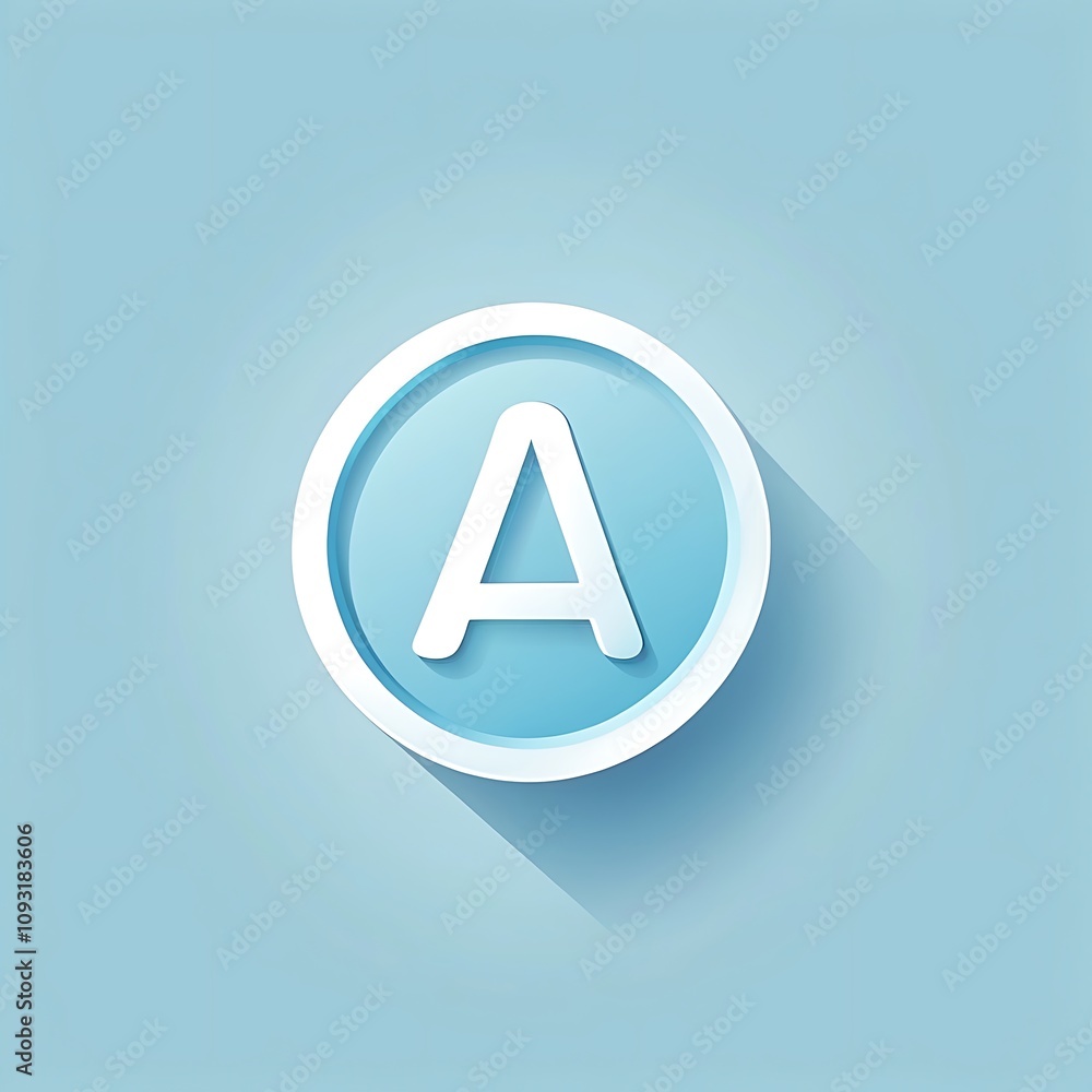 letter A button icon letter A button icon