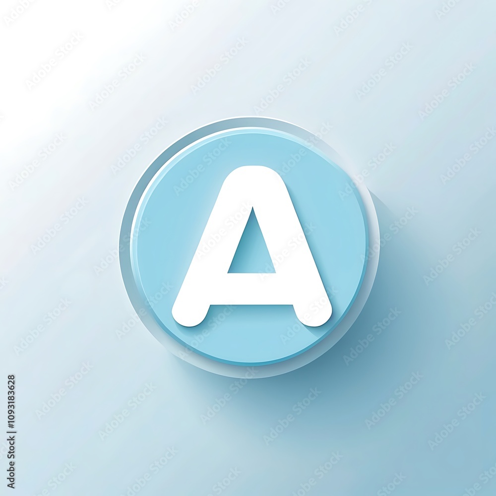 letter A button icon letter A button icon