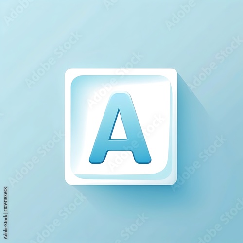 letter A icon square button