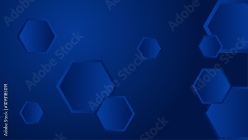 Abstract dark blue hexagon background