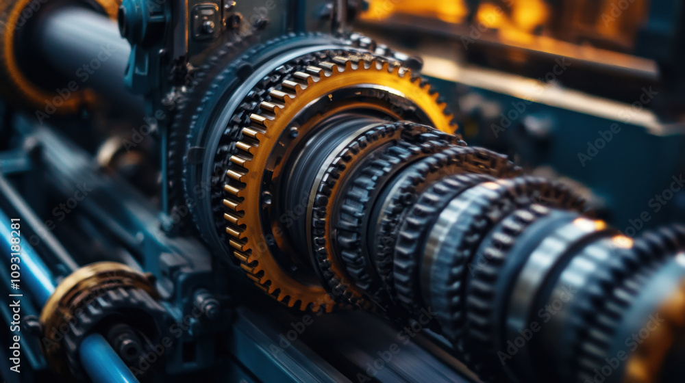 A close-up of interlocking gears showcasing precision engineering and mechanical design, with a focus on metallic textures and intricate details. A close-up of interlocking gears showcasing precision engineering and mechanical design, with a focus on metallic textures and intricate details.