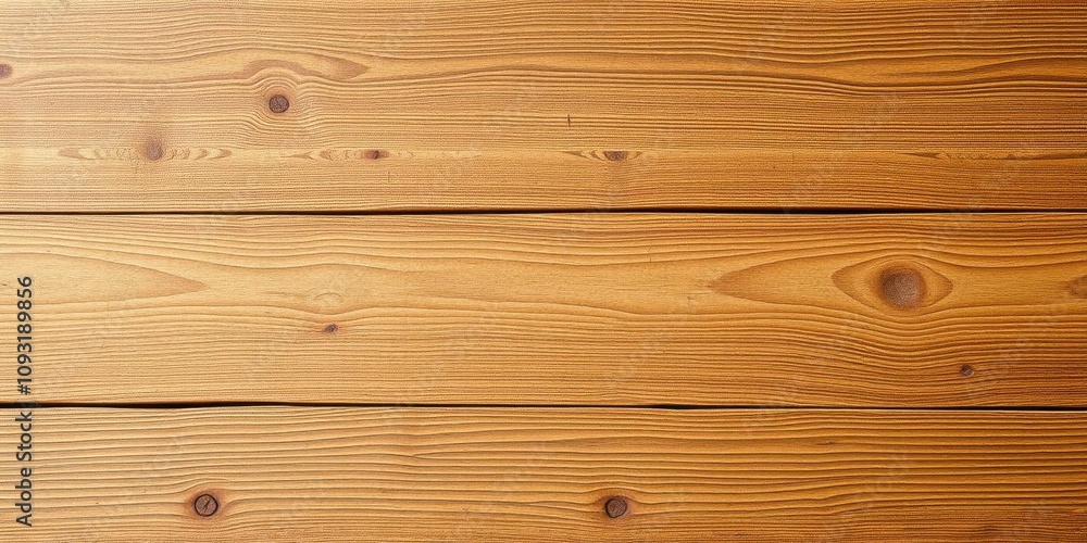 Fototapeta premium A long wooden board with four pieces of wood on it, providing a spacious layout for promotional text or marketing content, spacious, message