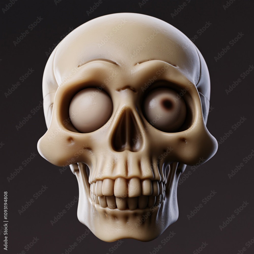 Obraz premium human skull isolated on black